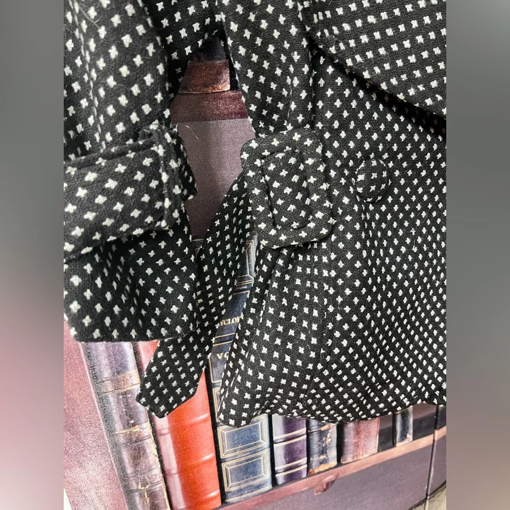 Y2K Forever 21 Black Polka Dot Blazer Size Large - Picture 4 of 15